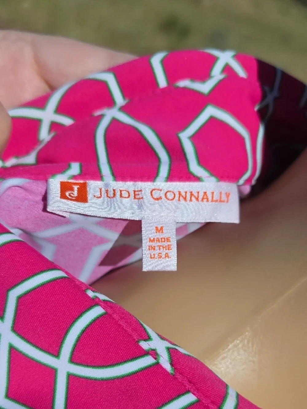 Jude Connally Hot Pink Geometric Shirt Dress - Picture 2 of 5